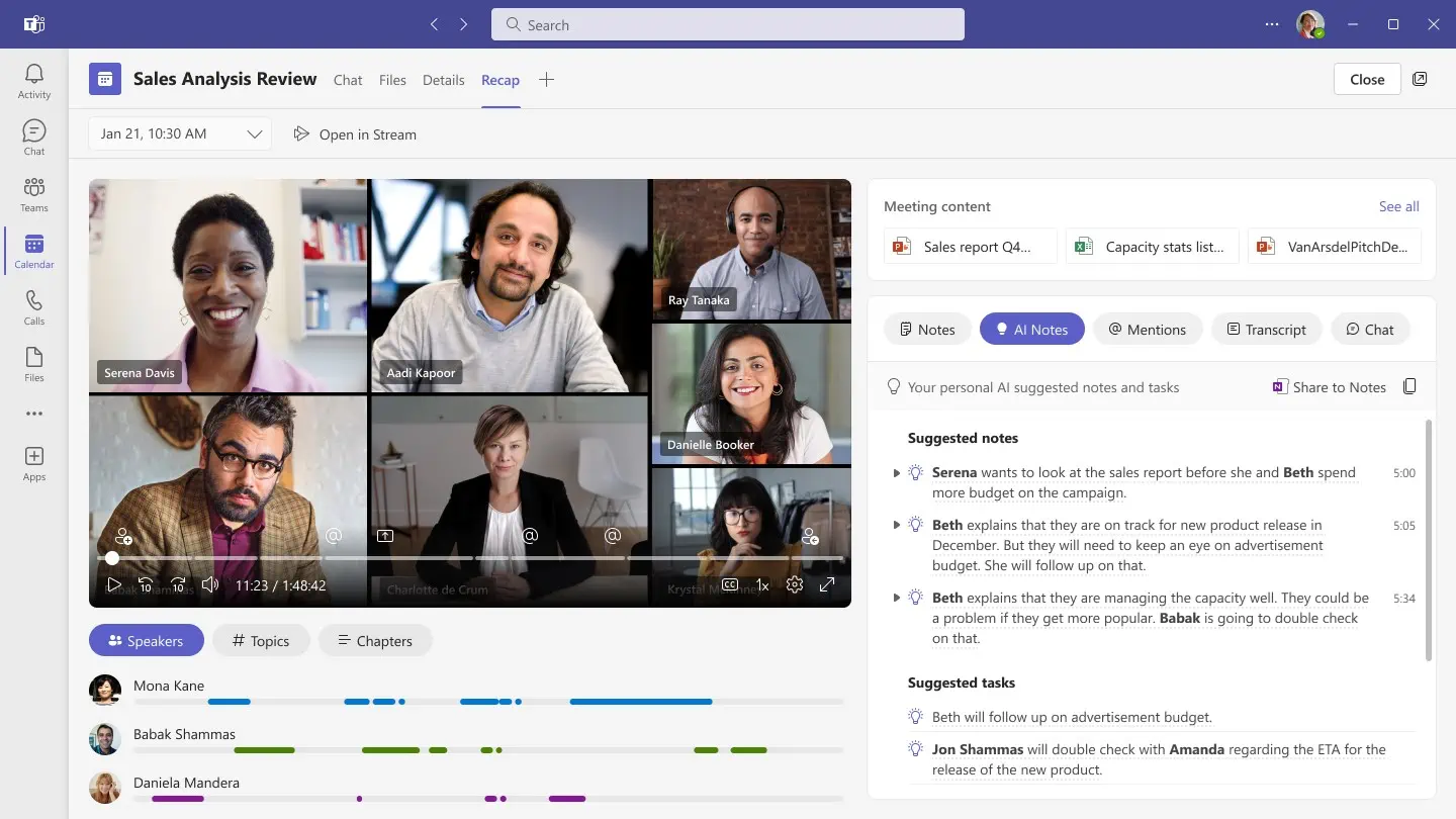 ChatGPT powering intelligent recap in Microsoft Teams Premium