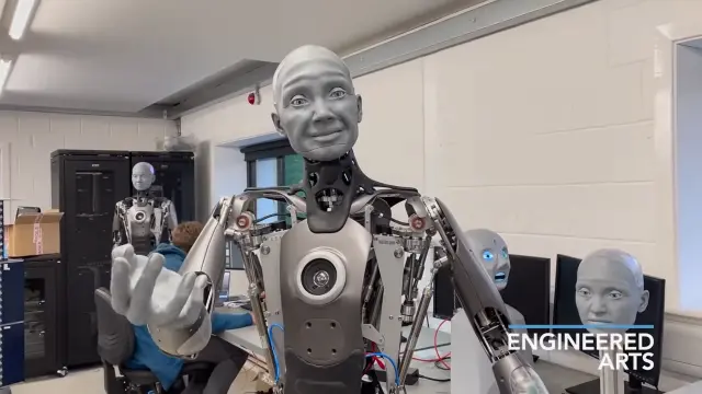 Ameca Humanoid Robot AI Platform at CES2022